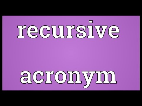 Recursive acronym Meaning