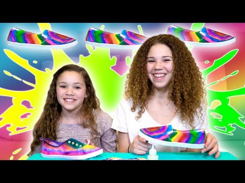 DIY Sharpie Tie Dye Shoes (Haschak Sisters)