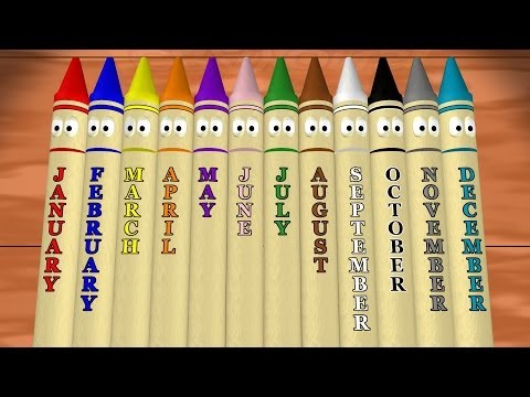 Calendar Crayons Teach Months of the Year