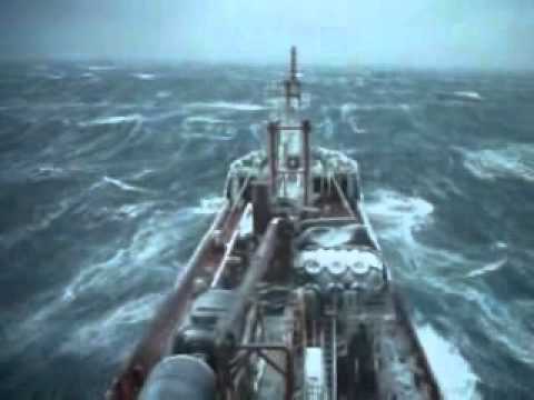 Storm in Okhotsk sea