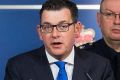 Premier of Victoria Daniel Andrews, Chief Commissioner Graham Ashton and Police Minister Lisa Neville at a press ...