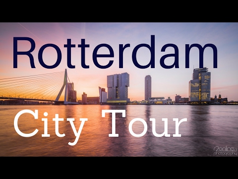 Rotterdam, The Netherlands (City Center Tour) walking and cycling .. GoPro