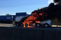 The tanker erupted in flames just before 9am.