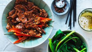 Stir-fried chilli pork.