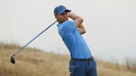 NBA star Stephen Curry swapped the basketball court for the golf course.