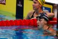 Joint silver medalists Emma McKeon of Australia and Katie Ledecky of the United States.