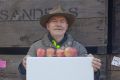 Apple farmer Kevin Sanders was  one of the first to sign up to Online farmers' market MegaFresh .