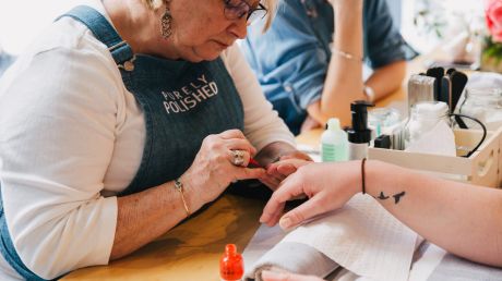 Purely Polished provides mobile manicures and pedicures in the workplace. 