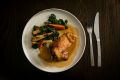 Go-to dish: Roasted duck with carrots, parsnips, cavolo nero.