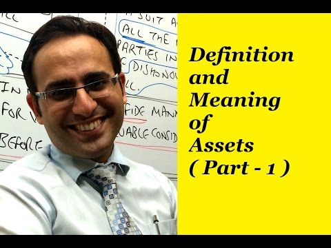 Definition, Meaning and Types of Assets (Part-1)