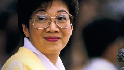 Corazon Aquino  (Photo by Eric BOUVET/Gamma-Rapho via Getty Images)