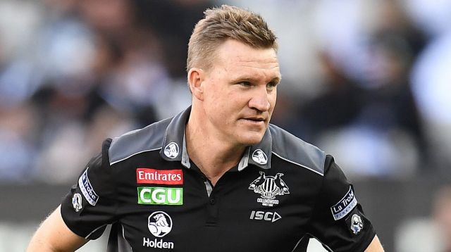 Collingwood coach Nathan Buckley.