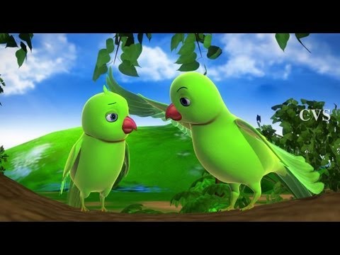 Chitti Chilakamma - Parrots 3D Animation Telugu Rhymes For children with lyrics