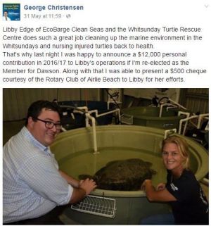 George Christensen's Facebook post, which was referred to the AFP.