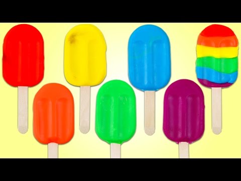 LEARN COLORS DIY Play Doh Rainbow Popsicles FUN Children's Learning Activity!