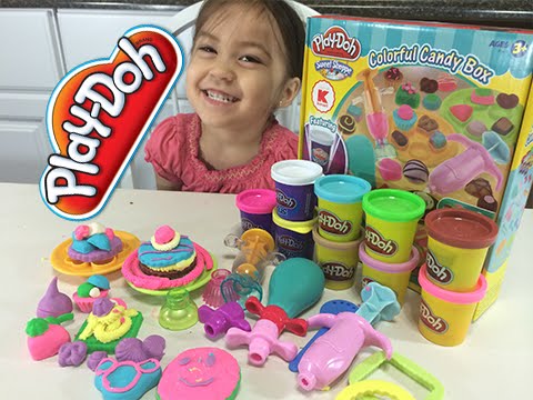 Play-Doh Colorful Candy Box Sweet Shoppe Fun Kids Activity Toy Set Plastilina