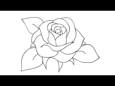 How to draw a rose - Easy step-by-step drawing lessons for kids