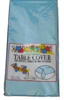 Plastic Tablecloth XL, 60'x108', Light Blue