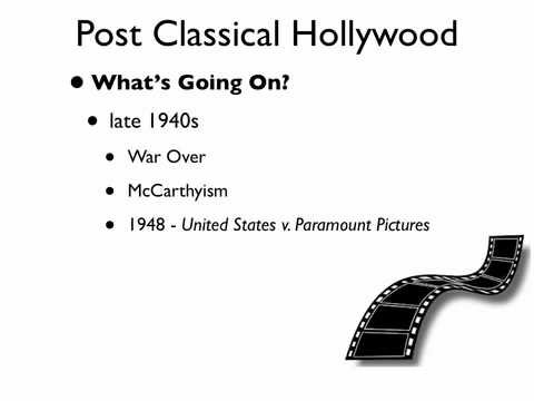 History of Film Part 1: Classical & Post Classical Hollywood