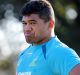 Jordan Uelese in Wallabies training camp in Newcastle.