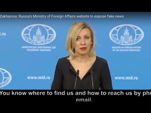 Zakharova: Russia’s Ministry of Foreign Affairs website to expose fake news