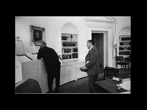 Lyndon Johnson delivers "the Johnson Treatment"