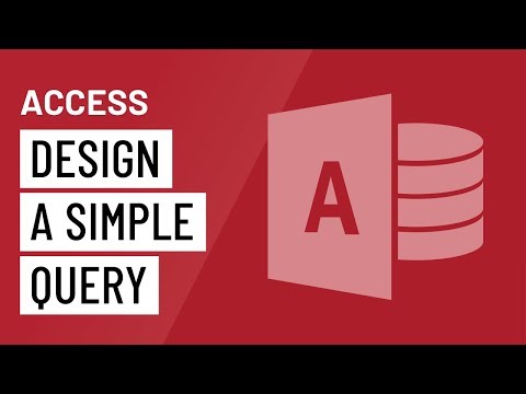 Access 2016: Designing a Simple Query