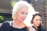 Shari-Lea Hitchcock leaves Waverley Local Court following an  appearance over charges of biting a police officer. As you do.