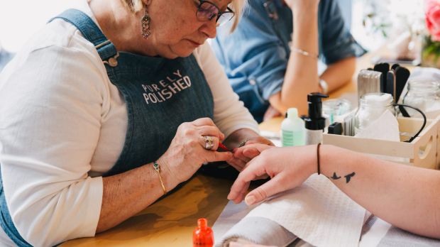 Purely Polished provides mobile manicures and pedicures in the workplace.