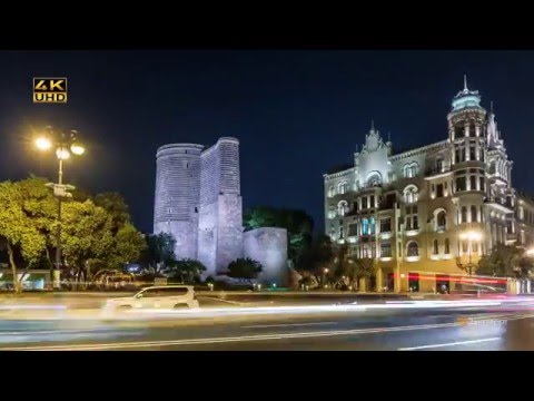 Baku, the capital of Azerbaijan! (Time Lapse)