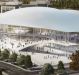 The convention centre reference design from Massimiliano Fuksas and Guida Moseley Brown, viewed from Vernon Circle.