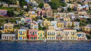 Symi, Greece. The Greek Islands are a good spot to visit during Europe's quiet season.