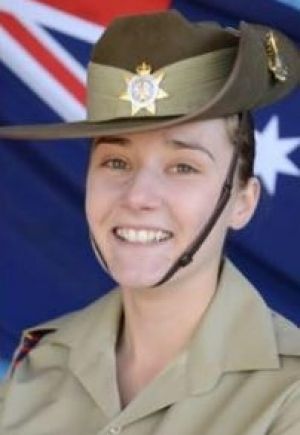 Soldier Natasha Rowley, who died at a buck's party in Melbourne on July 16.