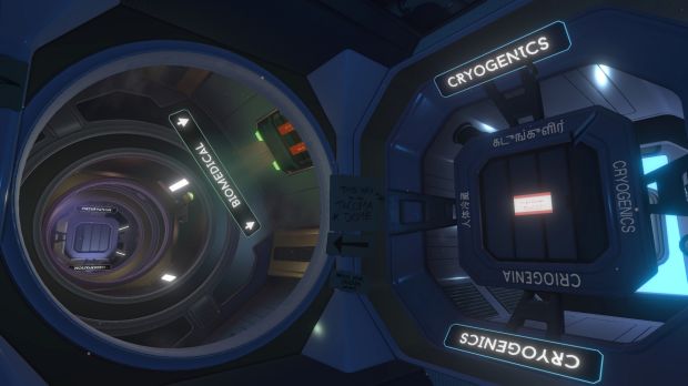 Tacoma is a believable sci-fi setting, complete with AR signs and a zero-gravity central structure.