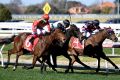 Jockey Ryan Maloney riding Every Faith (right)  wins the $100,000 Janet Brady Handicap at Caulfield.  