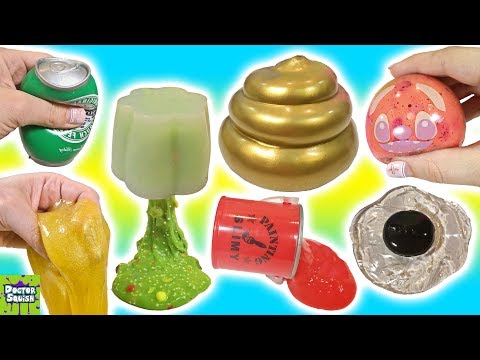 Cutting Open GOLDEN Squishy Poop! Gold POO Slime!? Doctor Squish