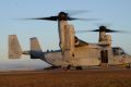 An MV-22 Osprey pictured at the RAAF Base in Townsville.