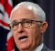 Treasurer Scott Morrison, Prime Minister Malcolm Turnbull and Minister for Environment and Energy Josh Frydenberg ...