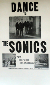 SONICS POSTER (MIDWEST 60'S BAND)