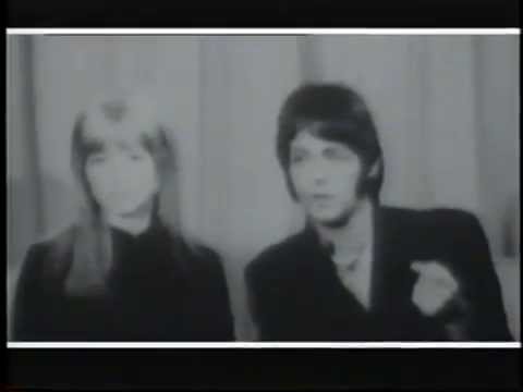 Paul McCartney & Jane Asher - (BBC News) (26.03.1968) London Airport, Heathrow