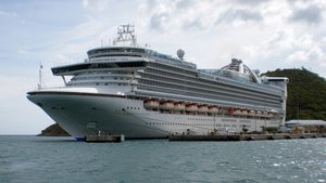 File - The Caribbean Princess at St. Thomas, USVI on May 2, 2011.