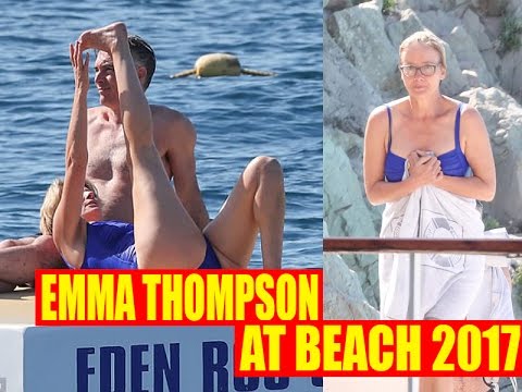 ★ Emma Thompson & husband Greg Wise in  the sea | 2017 ★