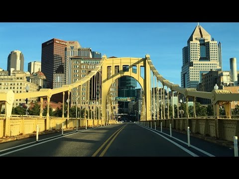 Driving Downtown - Pittsburgh Pennsylvania USA