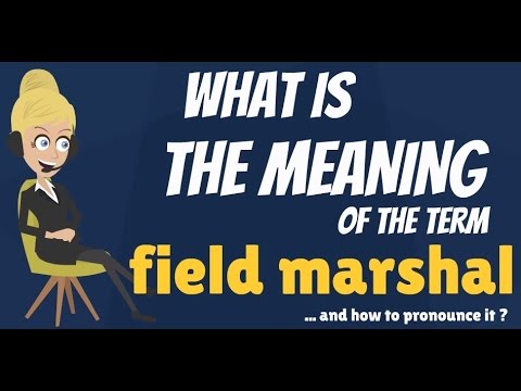 What is FIELD MARSHAL? What does FIELD MARSHAL mean? FIELD MARSHAL meaning, definition & explanation