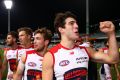 Christian Petracca, celebrating after beating the Eagles, is one of a long list of versatile midfielders and utility ...