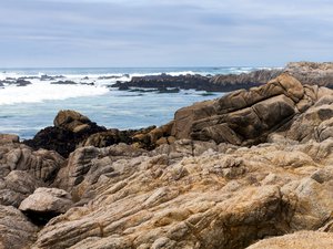 Rocky coast on the Monterey Peninsula near Point Pinos Light, California