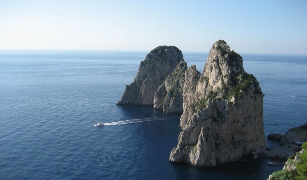 Rocky outcrops off the Isle of Capri.