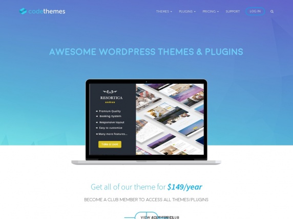 Code Themes homepage