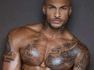 Supplied Editorial Model David McIntosh is heavily tattooed.