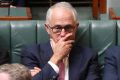 Prime Minister Malcolm Turnbull with Deputy Prime Minister Barnaby Joyce, Minister Christopher Pyne and Treasurer Scott ...